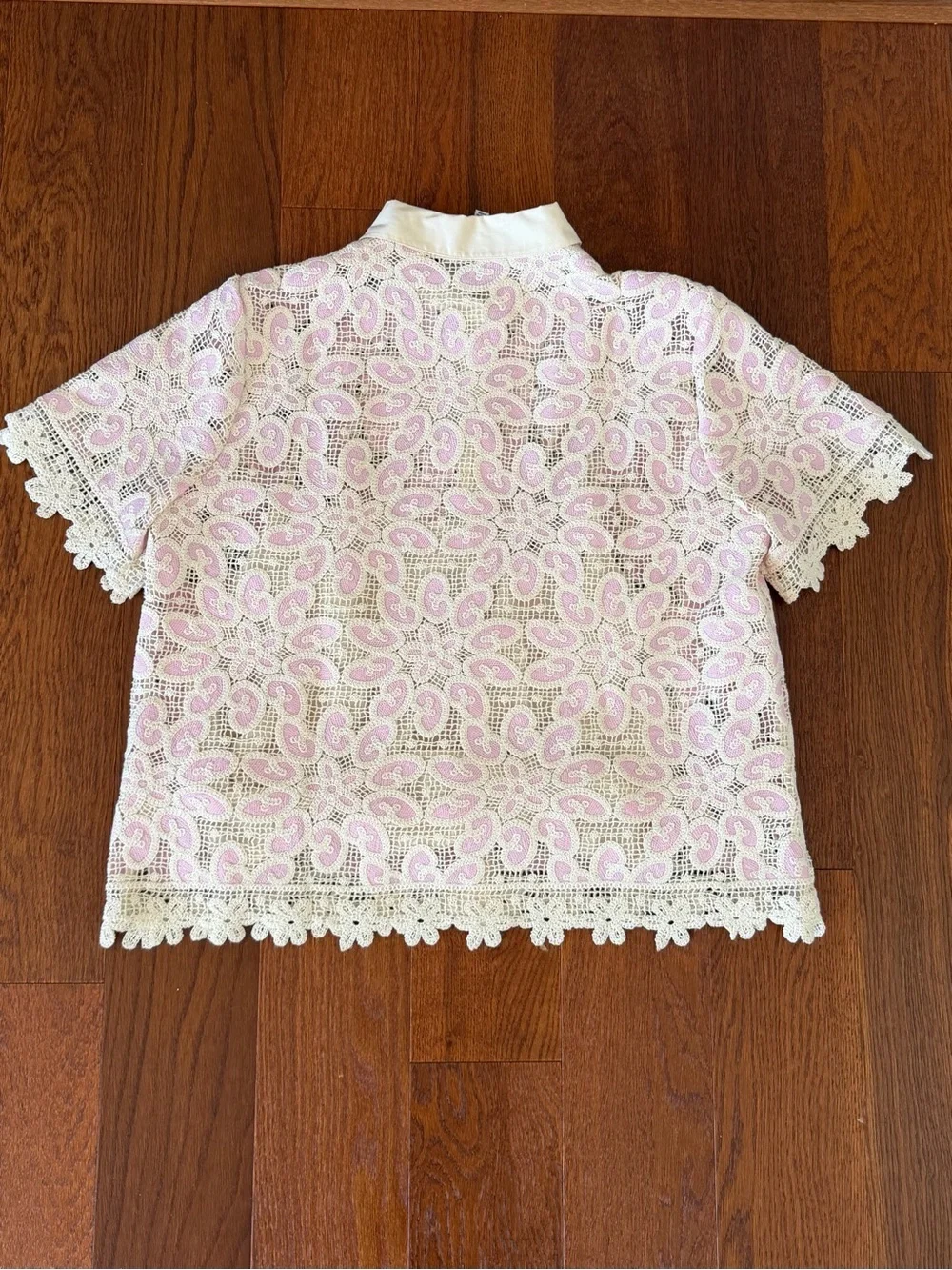 Johnny Was Billie Lace Button Down Shirt Johnny Was Jade size L - Picture 6 of 13